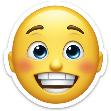 Cry and laugh emoji combined sticker