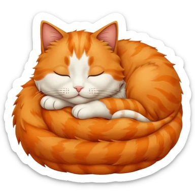 chat qui dort  sticker