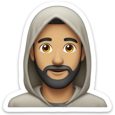 young Arab man with a thick beard sticker