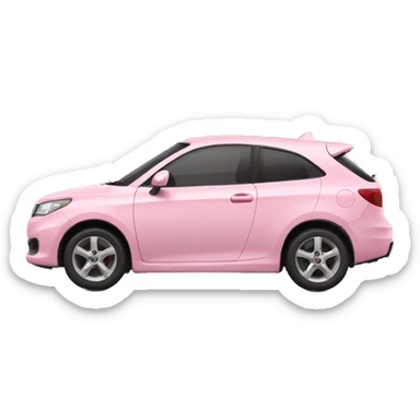 light pink car sticker