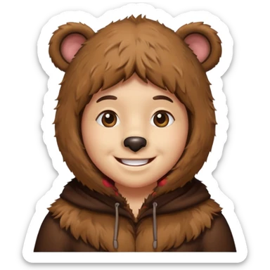  bear costume sticker