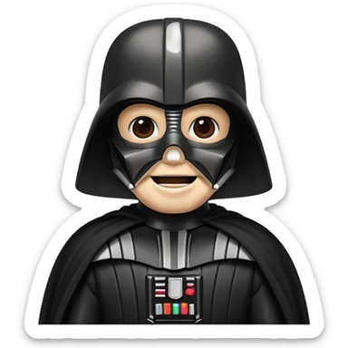 Darth Vader emoji celebrates happy  sticker