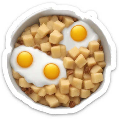 A winter breakfast bowl  sticker