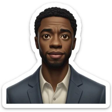 chadwick boseman in real life sticker