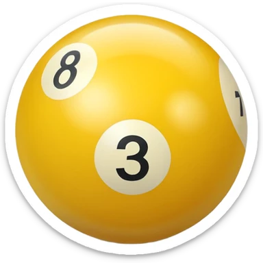 3 numbered billiard ball  sticker