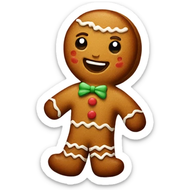 Gingerbread man sticker