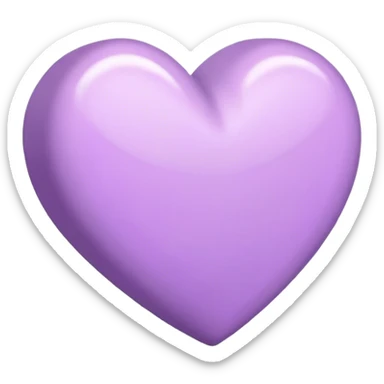 Lilac heart  sticker