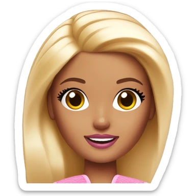 Barbie doing skin care sticker