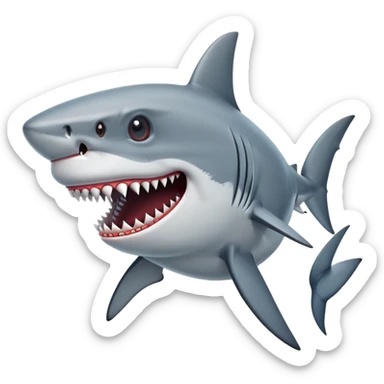 Shark with a 40in buss down sticker