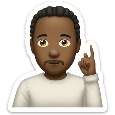 Kendrick Lamar with fingers on lips sticker