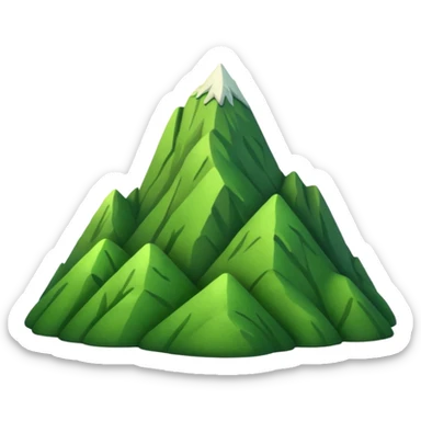 EMOJI DE MONTAÑA VERDE  sticker