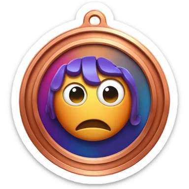 Copper 4th place medal with discord emoji style sticker