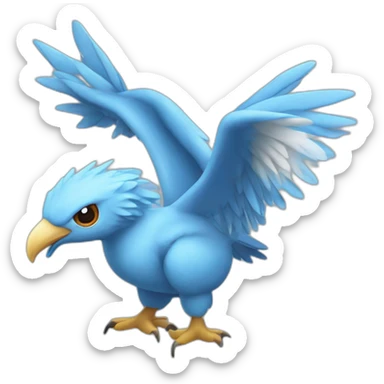 crazy funny stupid Articuno pokemon baby's realistic sticker
