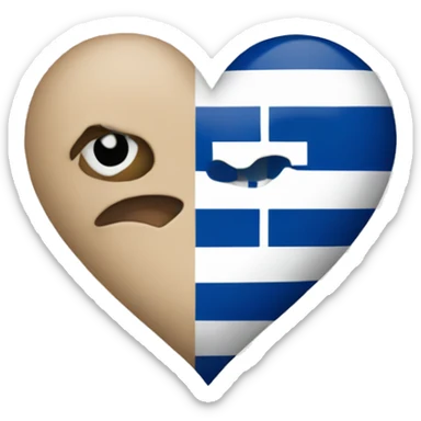 greece heart  sticker