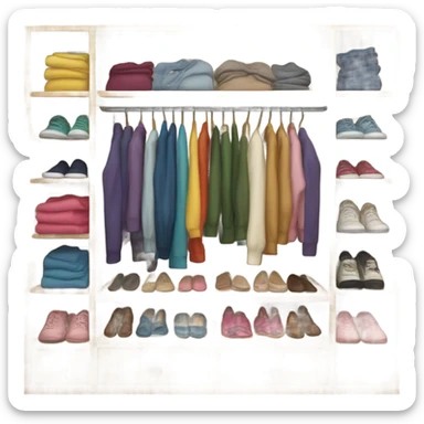 Aesthetic organized closet  sticker