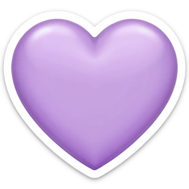 Light purple heart emoji sticker