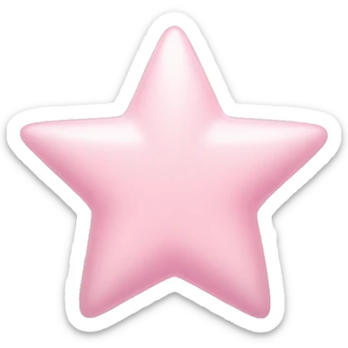 Light pink star detailed sticker