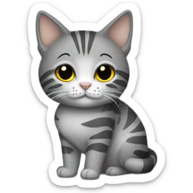 a patterned grey beehive cat sticker