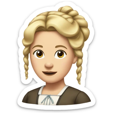 Caroline ingalls blonde hair in bun sticker