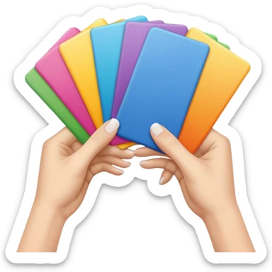 hand opening card packs sticker