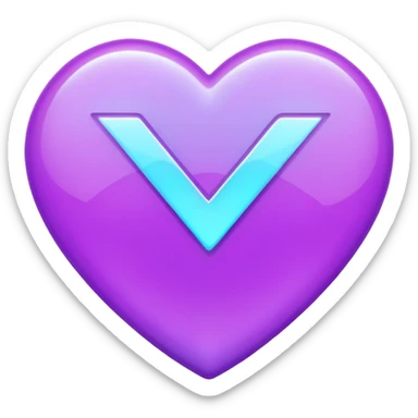 holographic purple checkmark sticker