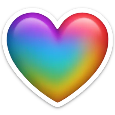 colored heart sticker
