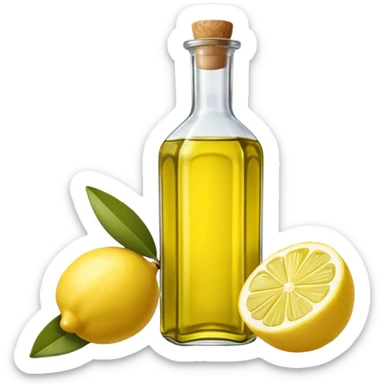 olive oil and lemon sticker