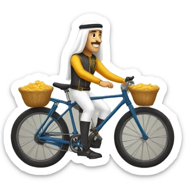 le roi mohamed 6 sur un velo sticker