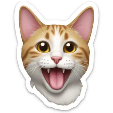 Cat with tongue out sticker