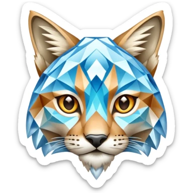Lynx made of crystals sticker