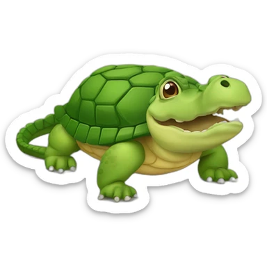 Tortue sur un crocodile sticker