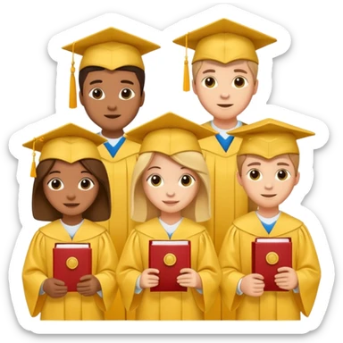 sobre manila amarillo - foto de graduandos sticker