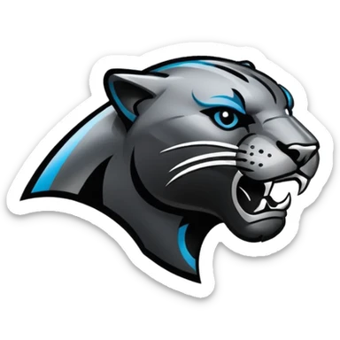 Panthers nfl team logo turned to the right sticker