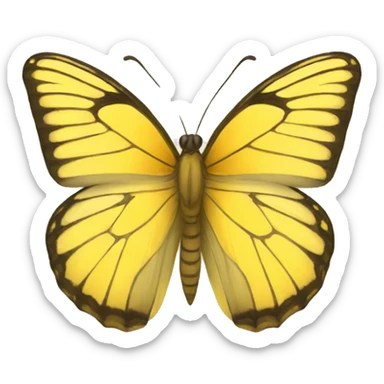 Yellow butterfly sticker