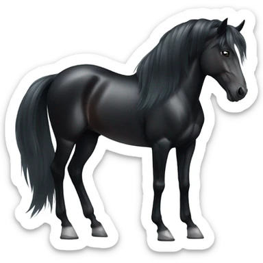 Beautiful Black horse sticker