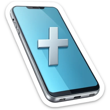 smartphone with AI and a hashtag symbol sticker