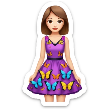 the miss  pageant butterfly dress winner lady sticker