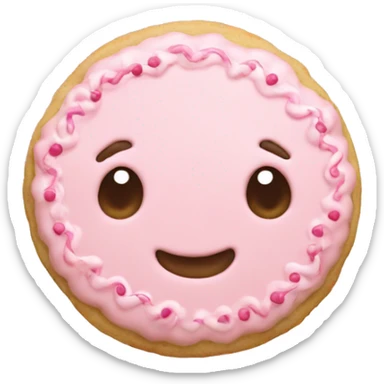 christmas cookie pale pink sticker