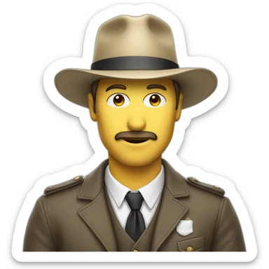 Homme invisible avec un chapeau volant sticker