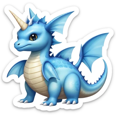 Edgy cool Lapras-Vaporeon-creature-hybrid full body  sticker