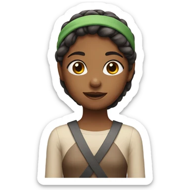 Girl with headband  sticker