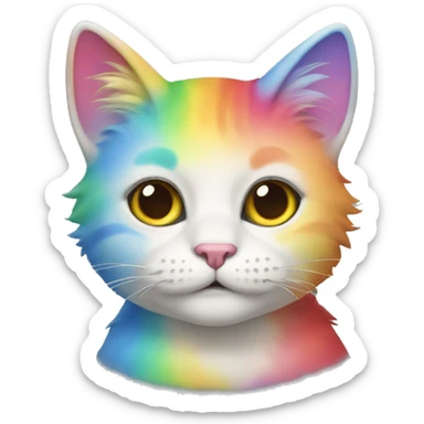Rainbow cat sticker