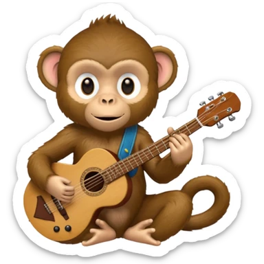 monkey Musician sticker