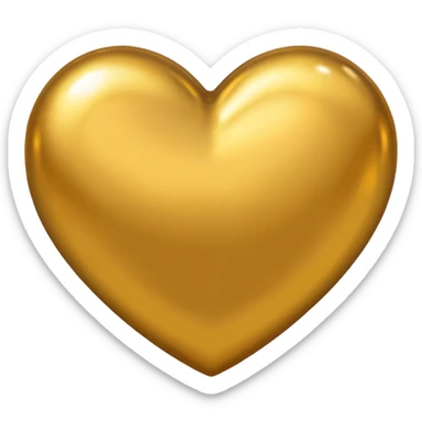 coração dourado sticker