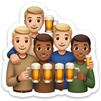 Männer mit Bier sticker