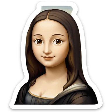 Mona Lisa painting sticker