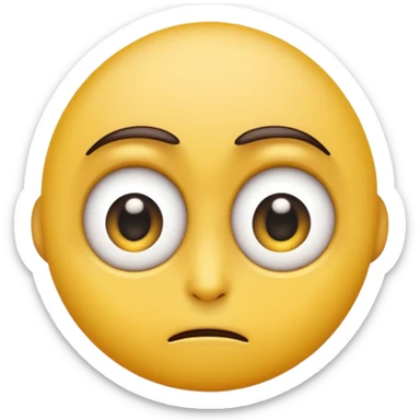 Make an awkward emoji thats looking away nervously sticker