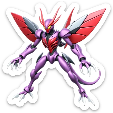 Venom-Cyberbug-Genesect-Vikavolt-Darkrai-Scizor-fusion, full body sticker