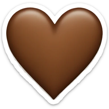 brown heart  sticker