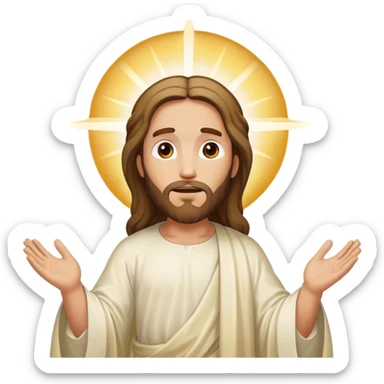 Jesus descending from heaven sticker